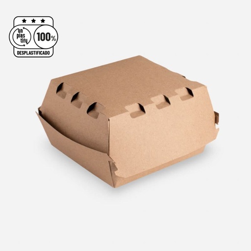 [PT88888-0541-01-01] Clamshell Hamburguesa (Grande, Marron)